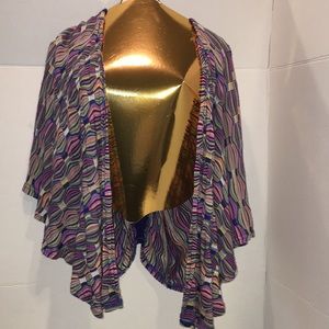 💕💕 SayWhat? Poncho Knitted Top Open Sleeves Lg
